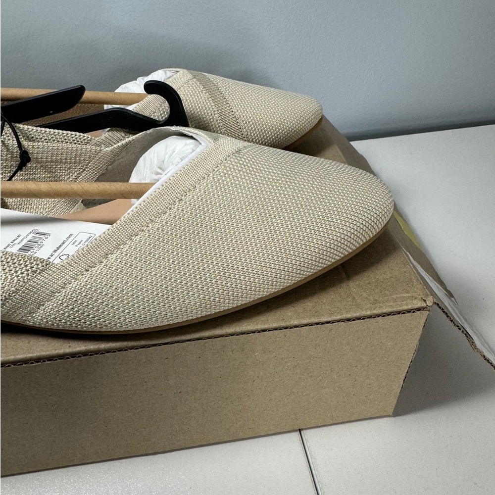 Time and Tru Women’s Knit Ballet Flat, Size 10 - Picture 2 of 9